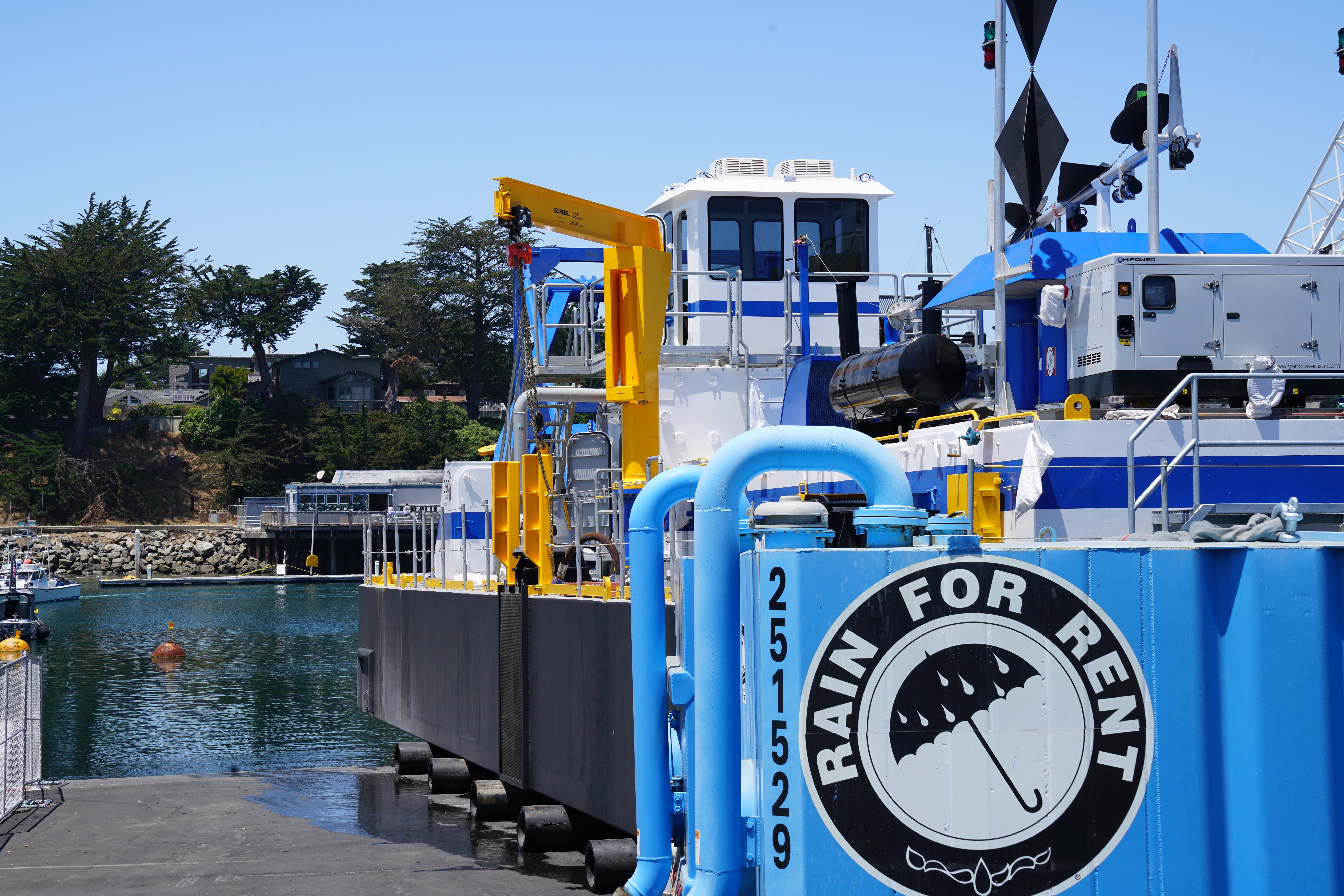 The new dredge in the Santa Cruz Harbor will be launched tomorrow 