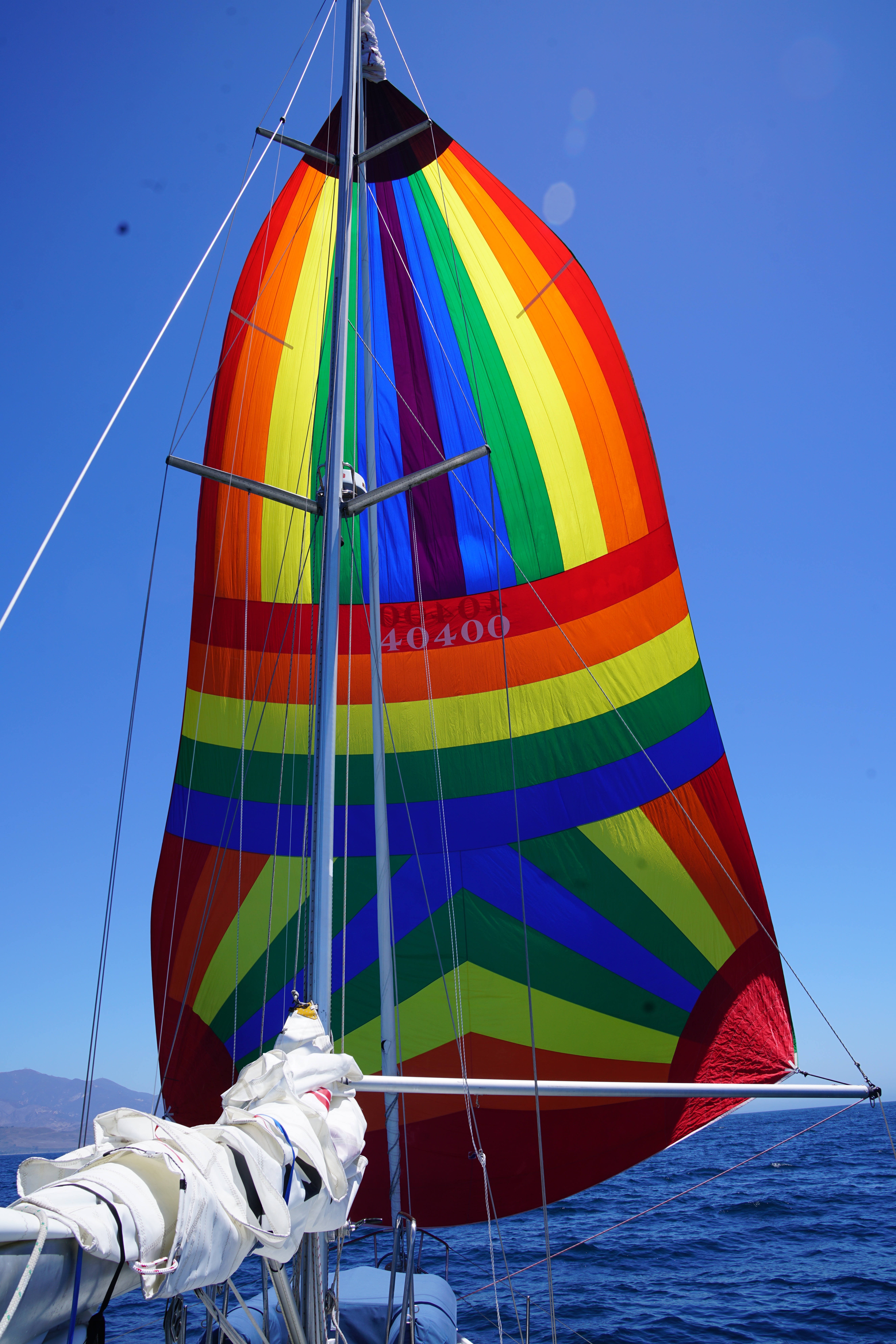 Flying spinnaker for first time